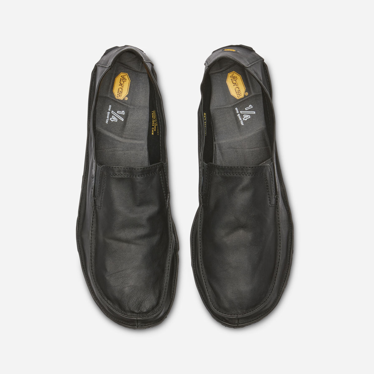 One Quarter Leather Men Black Vibram One quarter leather men black vibram